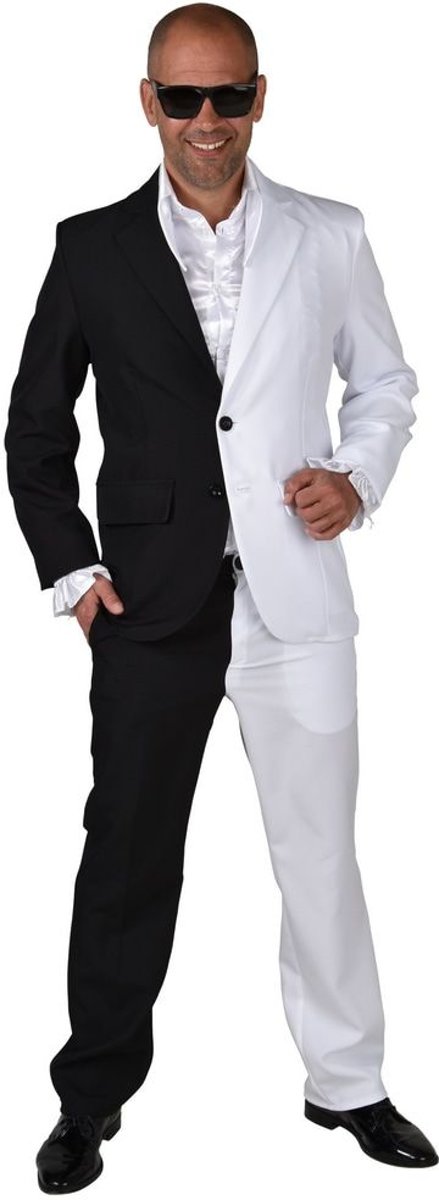 Goochelaar Kostuum | Zwart Wit Is Het Nieuwe Grijs Cocktail Party | Man | Extra Small | Halloween | Verkleedkleding
